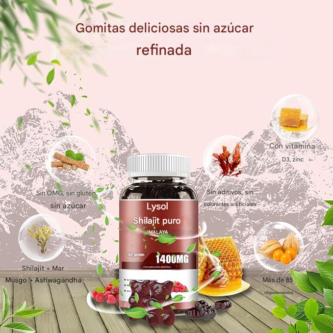 Gomitas de resina de shilajit del Himalaya de alta potencia : Energizantes y refuerzo inmunológico. 30 Gomitas