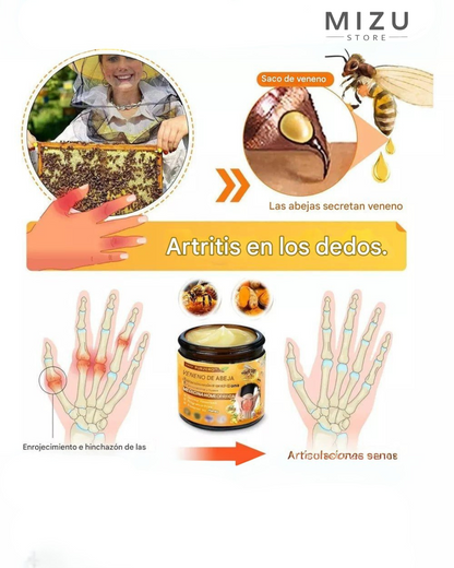 Crema de VENENO DE ABEJA ¡Solución eficaz y natural para aliviar el dolor en todo el cuerpo! 🐝✨