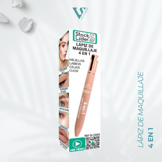 Lápiz de maquillaje 4 en 1: ¡Todo lo que necesitas para un look perfecto!